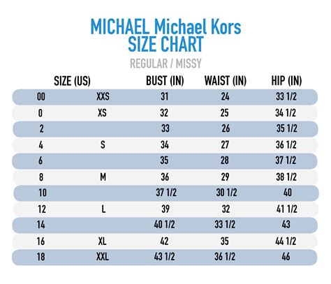 michael kors coat size chart|michael kors grootte.